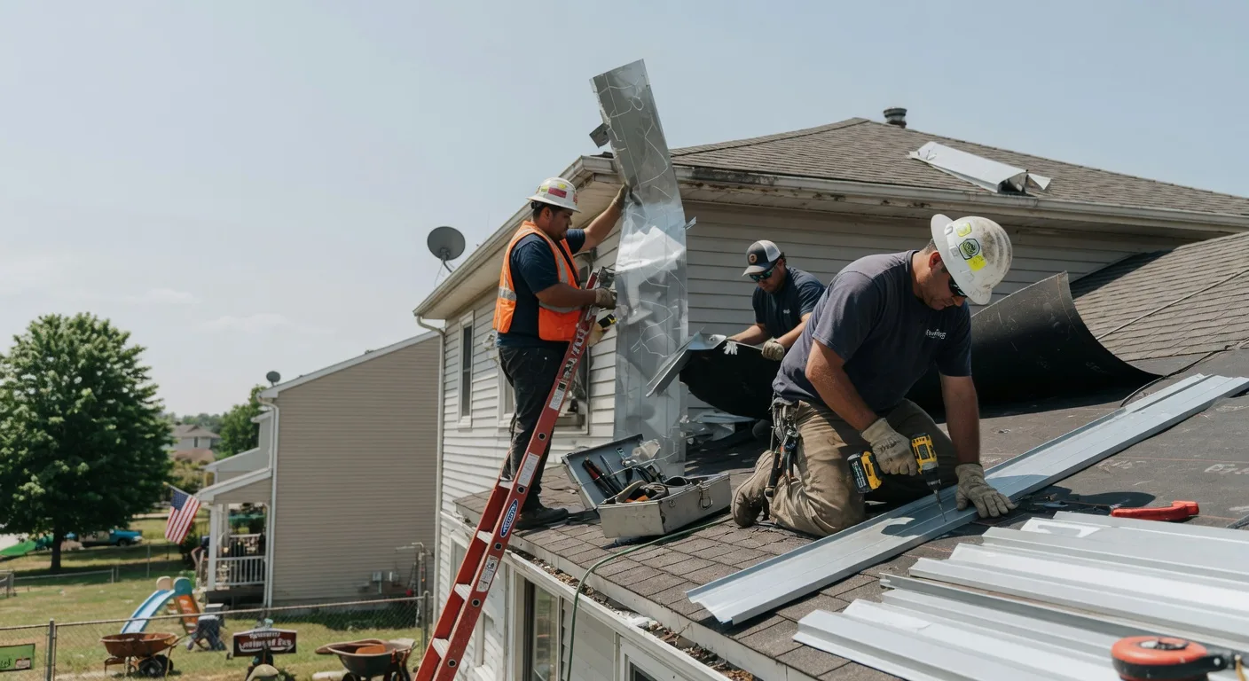 Storm Damage Metal Roof Repair in Port Bolivar, TX